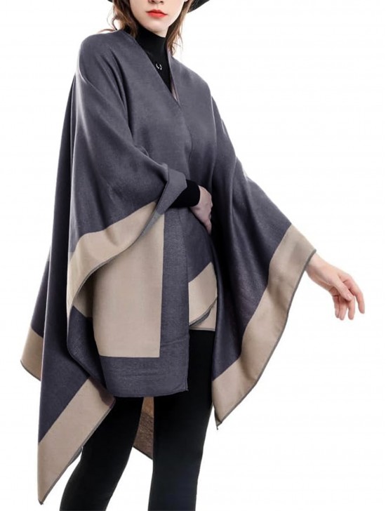 Two-Tone Soft Reversible Cape